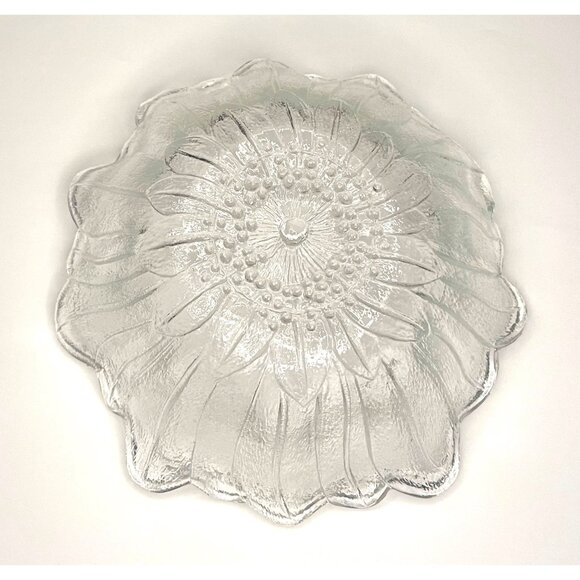 Indiana Glass Company 1930’s Clear Glass Serving Bowl Lily Pons 7" Excellent - Picture 3 of 4